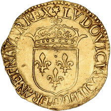 France, Louis XIII, Écu d'or au soleil, 1631, Limoges, Gold, AU(50-53)
