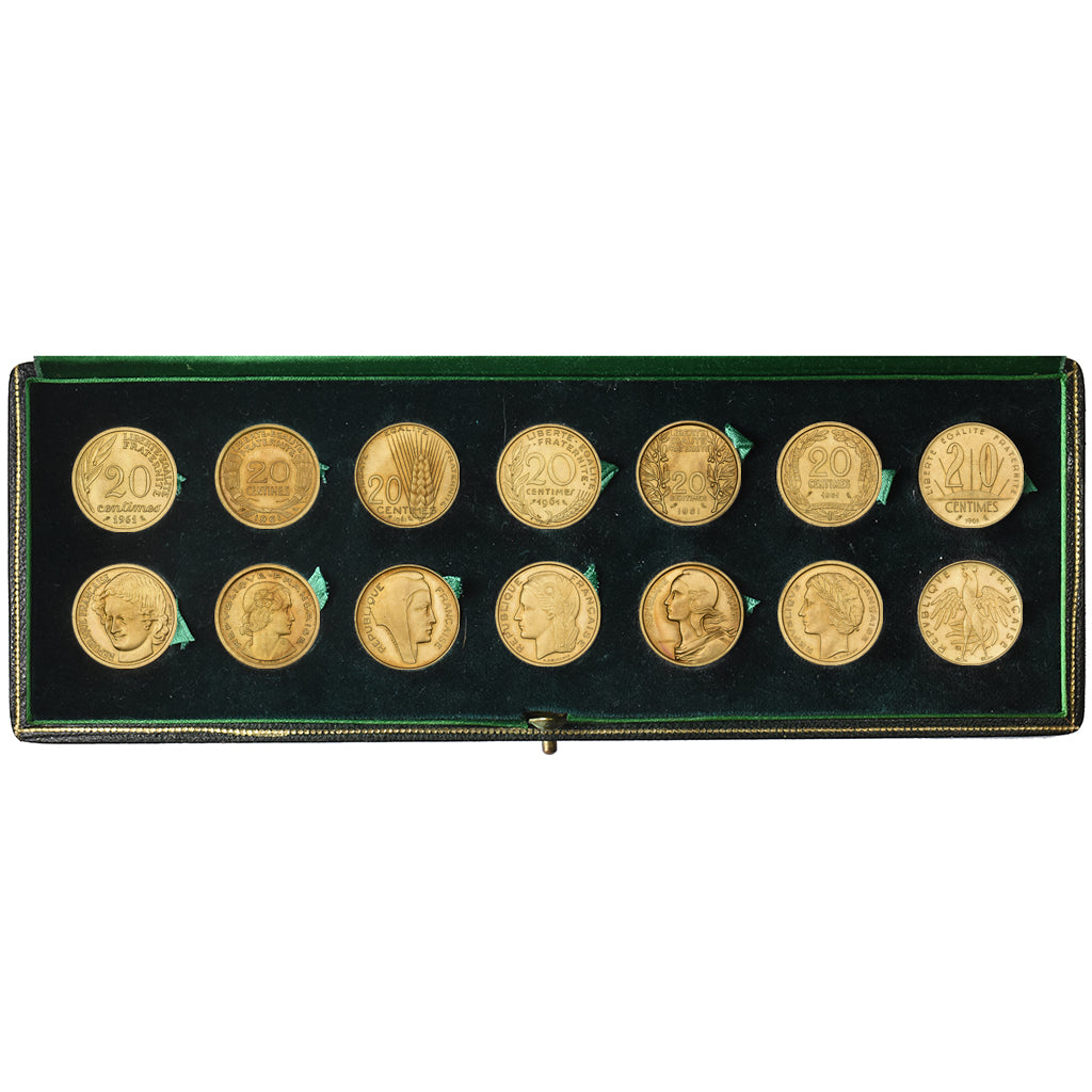 Frankreich, 20 Centimes, Pre-series set, Coin engraving competition, 1961, MDP