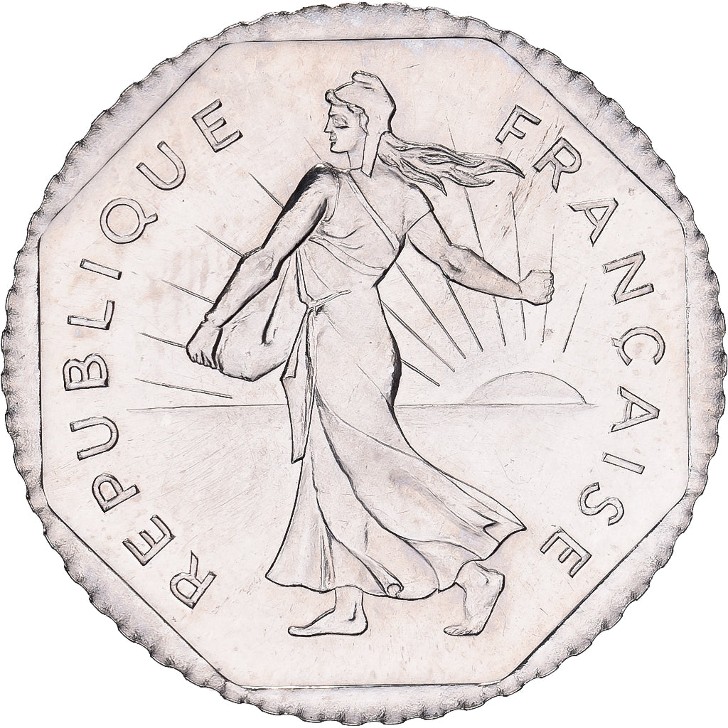 Francia, 2 Francs, Semeuse, 1977, Monnaie de Paris, Pré-série, Níquel, SC