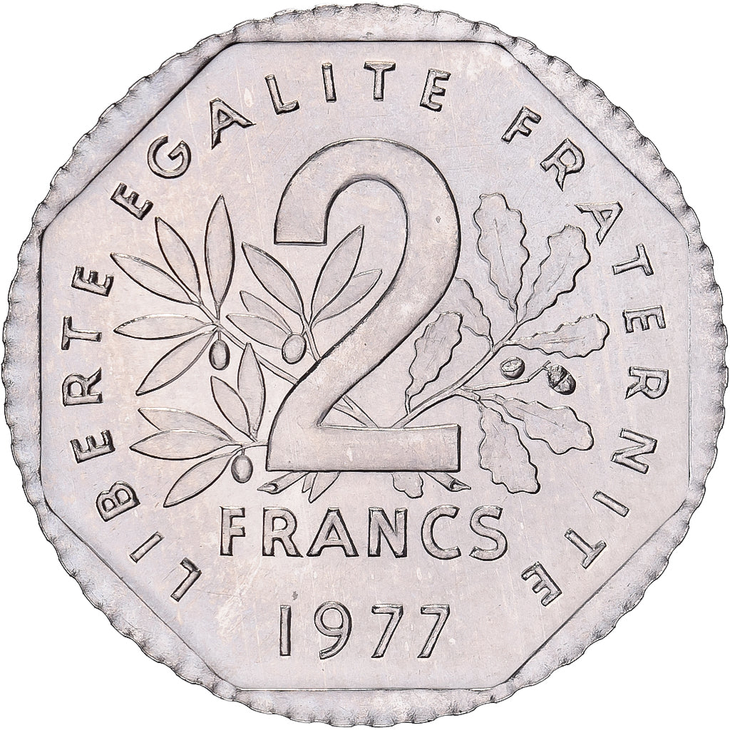 Francia, 2 Francs, Semeuse, 1977, Monnaie de Paris, Pré-série, Nichel, SPL+