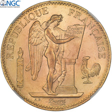 France, 100 Francs, Génie, 1911, Paris, Gold, NGC, MS63, Gadoury:1137a