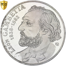 Francja, 10 Francs, Gambetta, 1982, Monnaie de Paris, Proof, Piéfort, Platyna