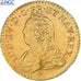 Francia, Louis XV, Louis d'or aux lunettes, 1727, Bayonne, Oro, NGC, AU55