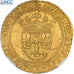 France, Charles VI, Ecu d'or, 1385-1422, Villeneuve-lès-Avignon, Gold, NGC