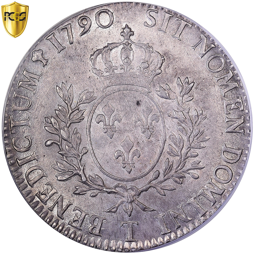 Francia, Louis XVI, Ecu aux branches d'olivier, 1790, Nantes, Plata, PCGS, MS63