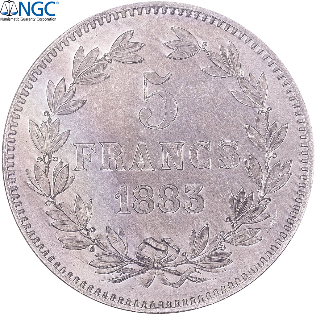 Madagascar, Ranavalona III, 5 Francs, 1883, Paris, Pattern, Proof, Aluminium
