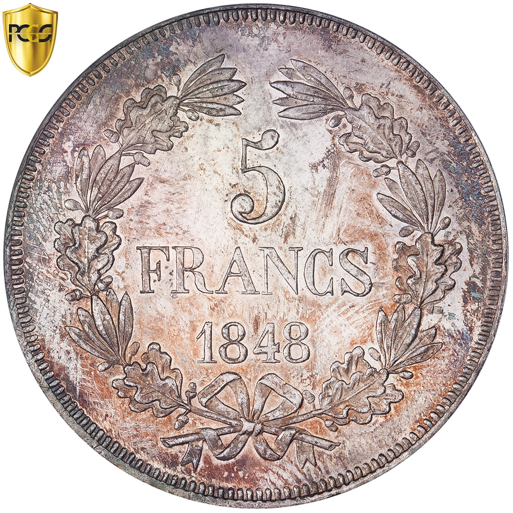 Francia, 5 Francs, 3è concours de Gayrard, 1848, Paris, Pattern, Plata, PCGS