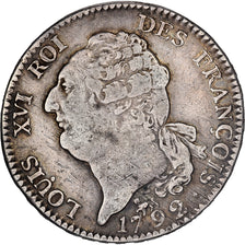 France, Louis XVI, Ecu de 6 Livres, Génie, 1792 / AN 4, Paris, Silver