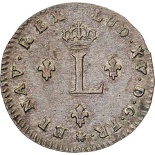 France, Louis XV, Double Sol, 1739, Lyon, Billon, TTB