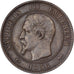 Francia, Napoleon III, 10 Centimes, 1856, Lyon, Bronzo, BB+