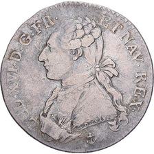 Francja, Louis XVI, 1/5 Ecu, 1788, La Rochelle, Srebro, EF(40-45), Gadoury:354