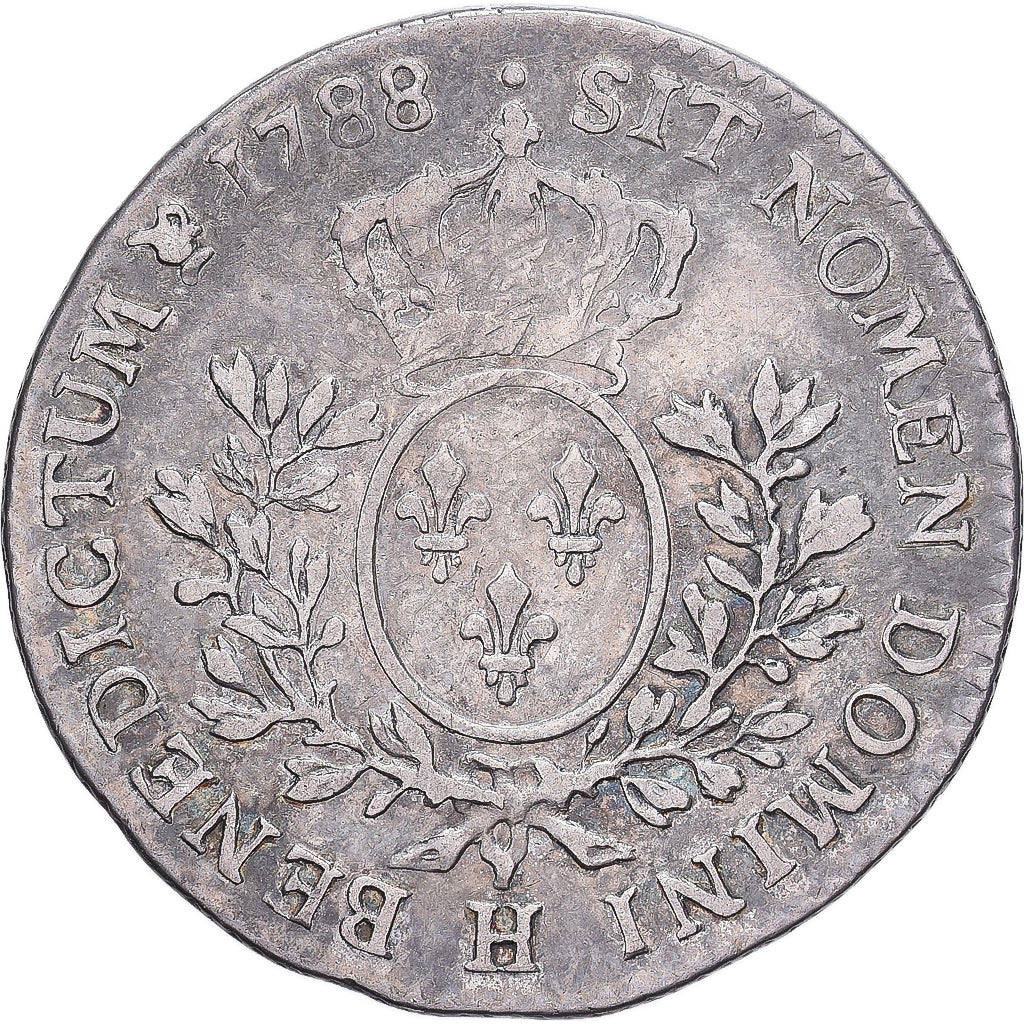 France, Louis XVI, 1/5 Ecu, 1788, La Rochelle, Silver, EF(40-45), Gadoury:354