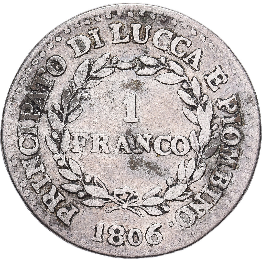 Principality of Lucca and Piombino, Felix and Elisa, 1 Franco, 1806, Firenze