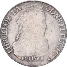 Bolivia, 8 Soles, Simon Bolivar, 1835, Potosi, Srebro, VF(20-25), KM:97