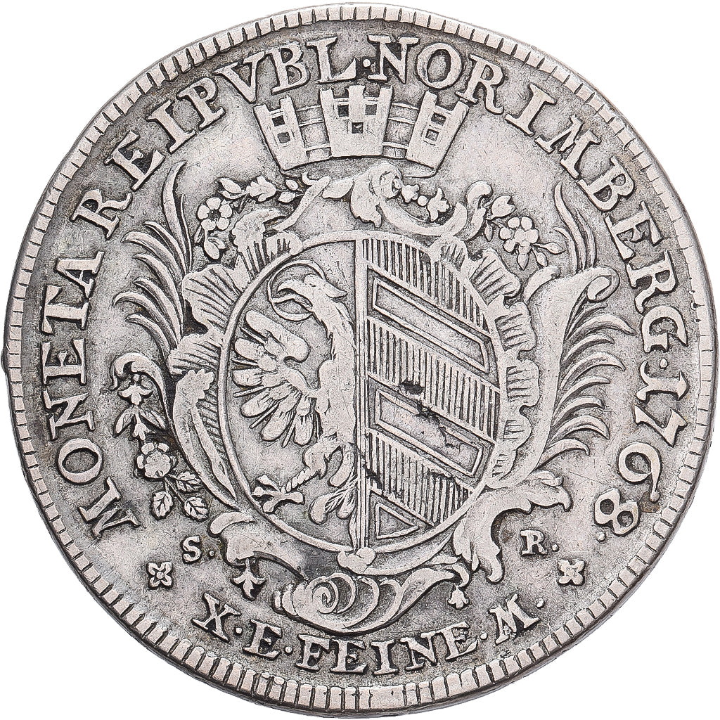 Free city of Nuremberg, Joseph II, 1 Thaler, 1768, Nuremberg, Silver, EF(40-45)