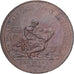 France, Monneron de 5 Sols, Hercule, 1792, Birmingham, Bronze, AU(55-58)