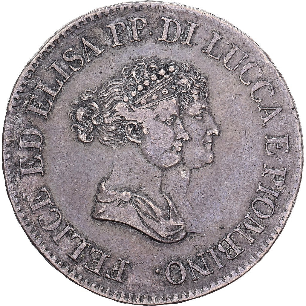 Principauté de Lucques et Piombino, Félix et Élisa, 5 Franchi, 1805, Firenze