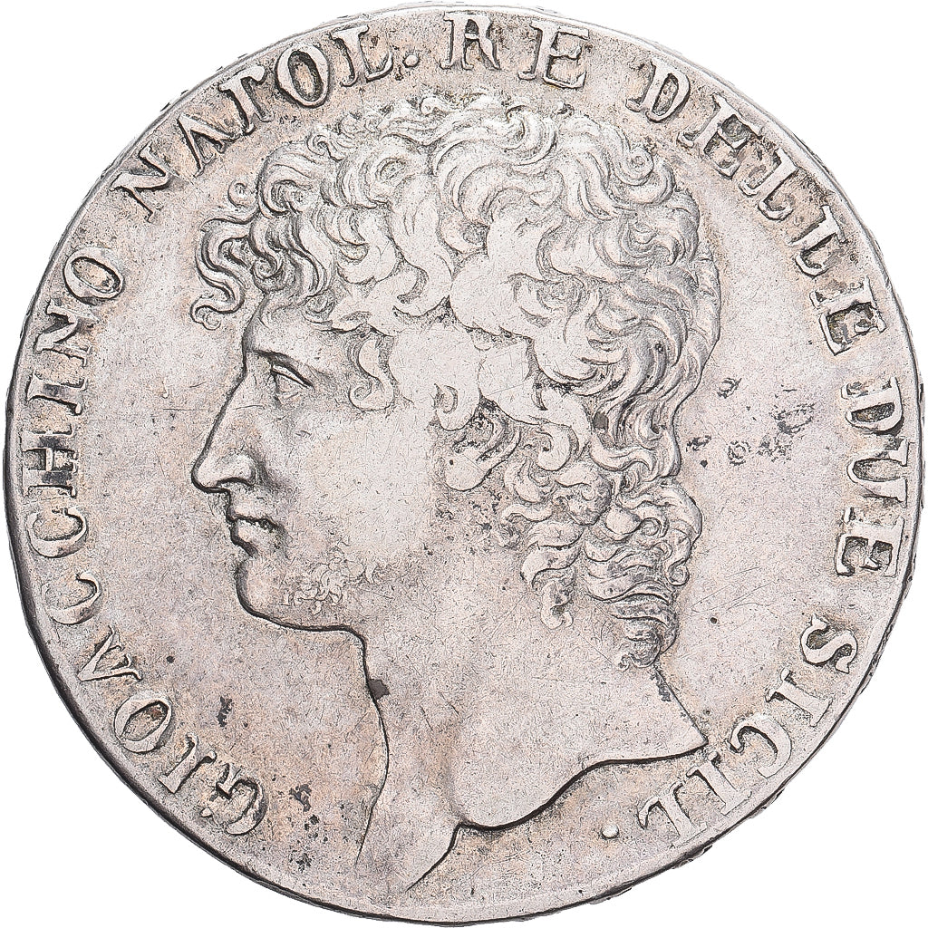 Kingdom of Naples, Joachim Murat, 12 Carlini, 1810, Naples, Silver, VF(20-25)