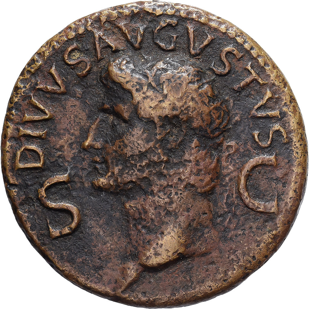 Roman Empire, Divus Augustus, Dupondius, 37-41, Rome, Bronze, VF(20-25), RIC:56