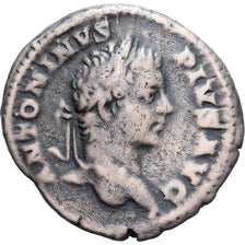 Roman Empire, Caracalla, Denarius, 207, Rome, Plata, BC+, RIC:92