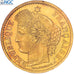France, 20 Centimes, Cérès, 1849, Paris, Pattern, Gold, NGC, PF65