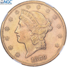 Estados Unidos da América, $20, Double Eagle, Liberty Head, 1889, Carson City