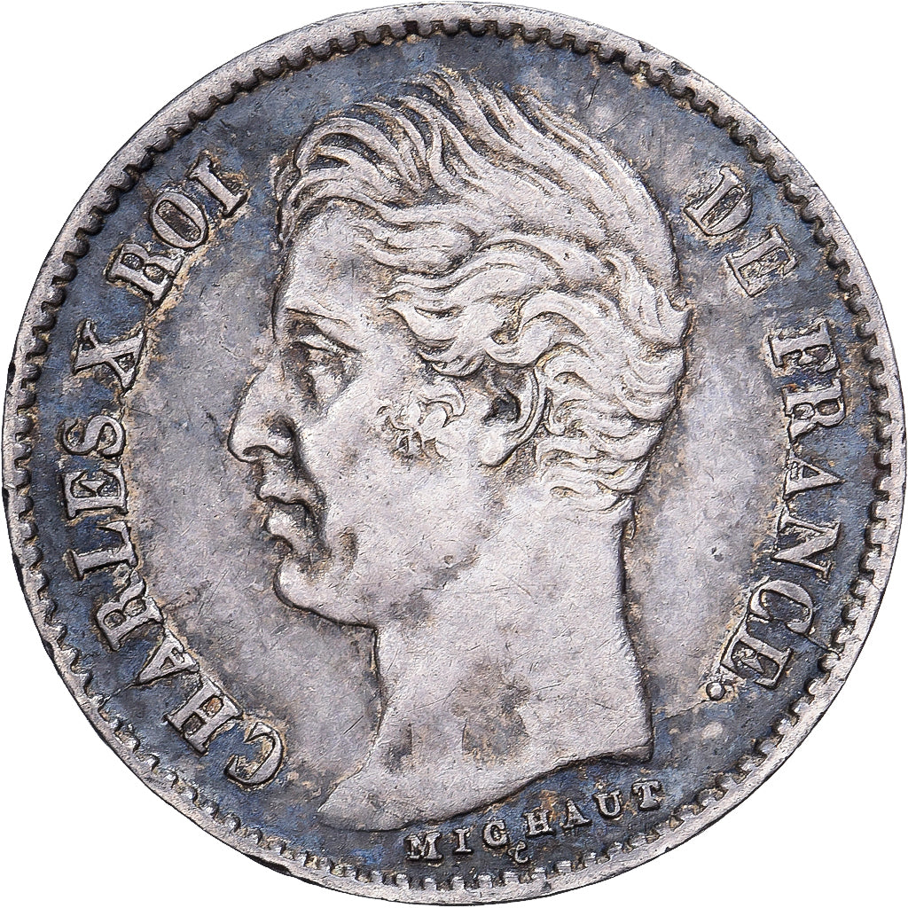 Francia, Charles X, 1/4 Franc, 1828, Paris, Plata, EBC, Gadoury:353