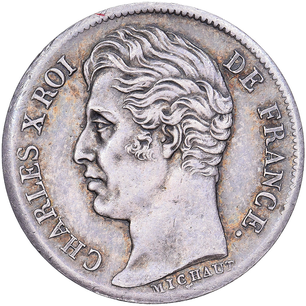 France, Charles X, 1/2 Franc, 1826, Paris, Silver, AU(55-58), Gadoury:402