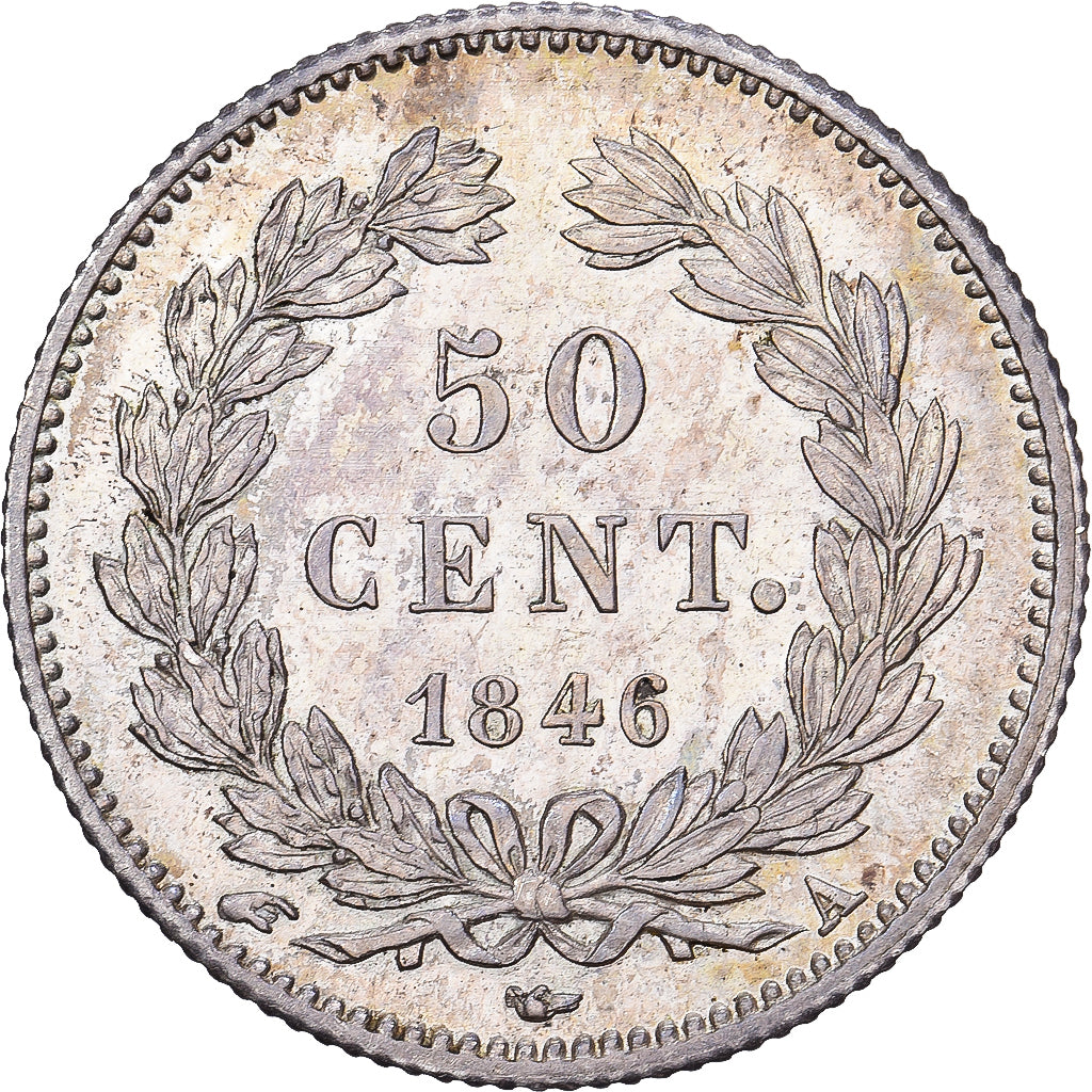 Frankrijk, Louis Philippe I, 50 Centimes, 1846, Paris, Zilver, PR, Gadoury:410