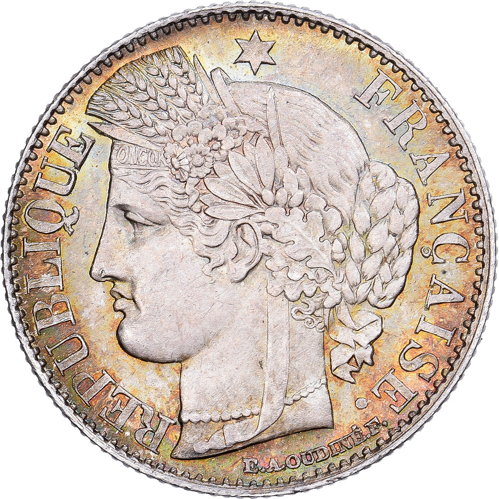 Frankrijk, 50 Centimes, Cérès, 1851, Paris, Zilver, PR, Gadoury:411