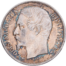 França, Louis-Napoléon Bonaparte, 50 Centimes, 1852, Paris, Prata, EF(40-45)