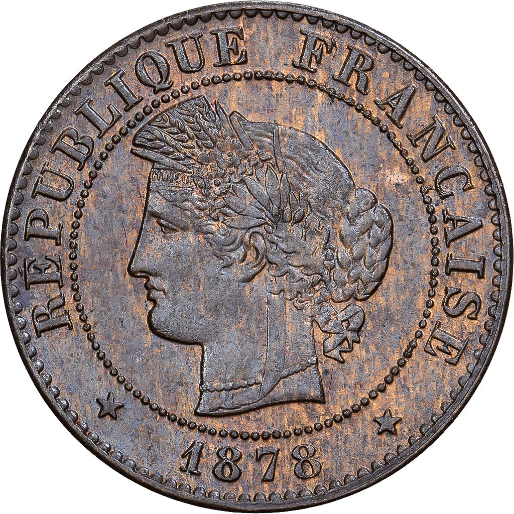 Frankreich, 1 Centime, Cérès, 1878, Paris, Bronze, VZ, Gadoury:88