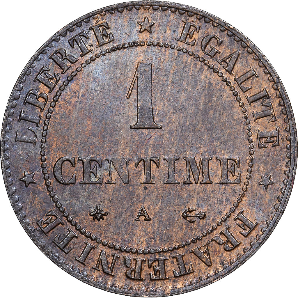 Frankreich, 1 Centime, Cérès, 1878, Paris, Bronze, VZ, Gadoury:88