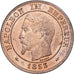França, Napoleon III, 2 Centimes, 1853, Paris, Bronze, MS(63), Gadoury:103