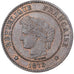 França, 2 Centimes, Cérès, 1879, Paris, Bronze, AU(55-58), Gadoury:105