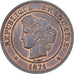 França, 5 Centimes, Cérès, 1871, Paris, Bronze, AU(55-58), Gadoury:157