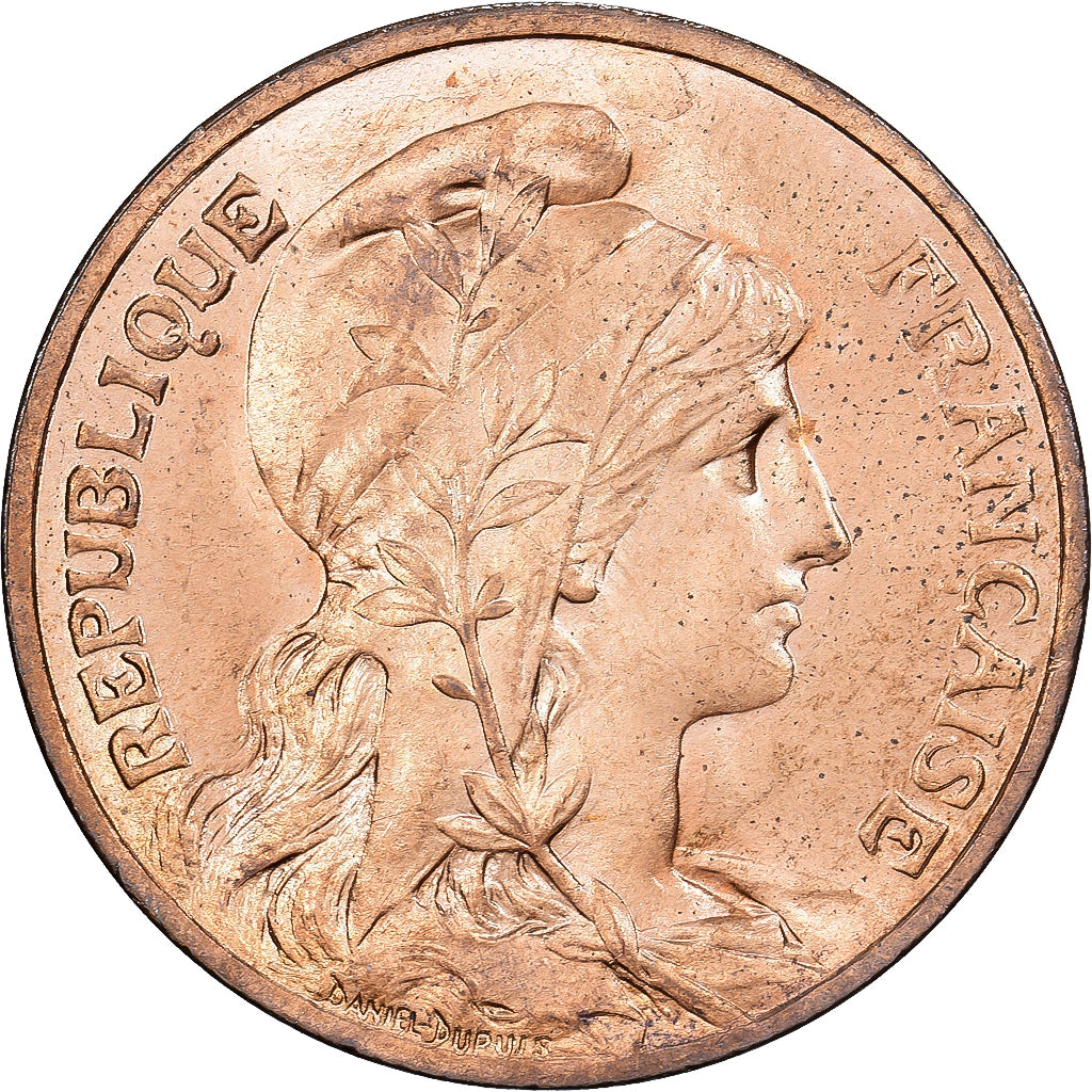 Frankrijk, 10 Centimes, Daniel-Dupuis, 1907, Paris, Bronzen, FDC, Gadoury:277