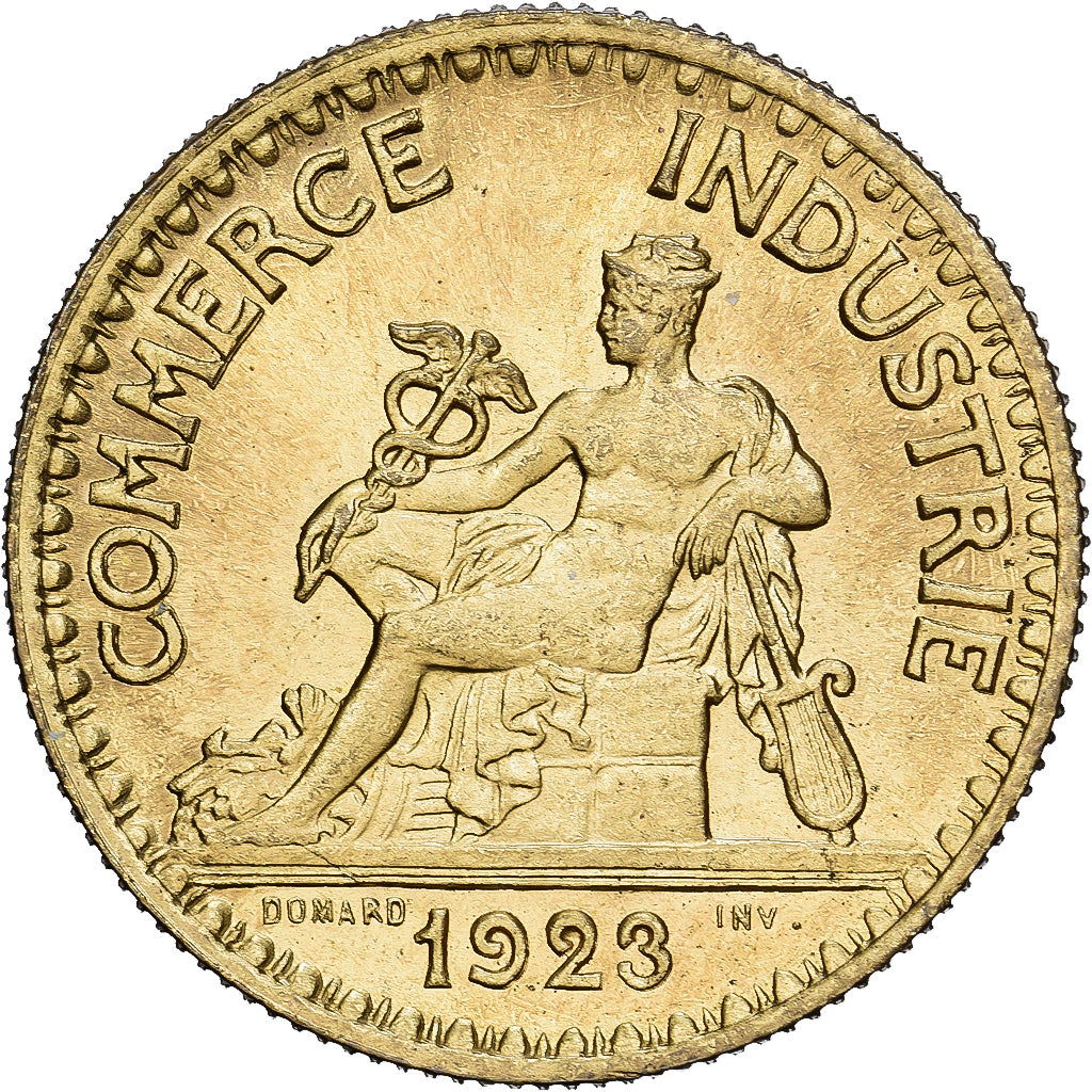 Frankreich, 2 Francs, Chambre de commerce, 1923, Paris, Cupro-Aluminium, UNZ