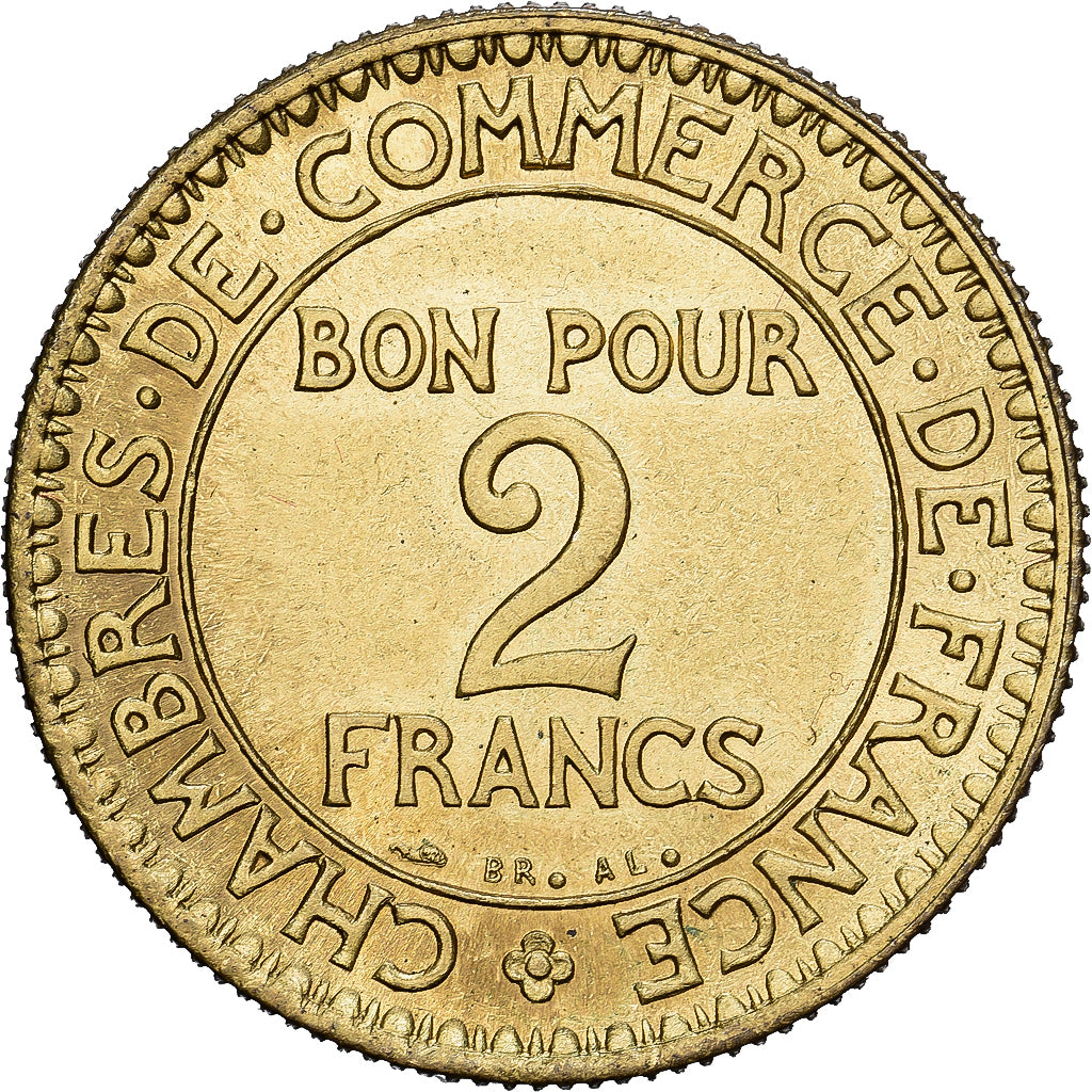 Frankreich, 2 Francs, Chambre de commerce, 1923, Paris, Cupro-Aluminium, UNZ