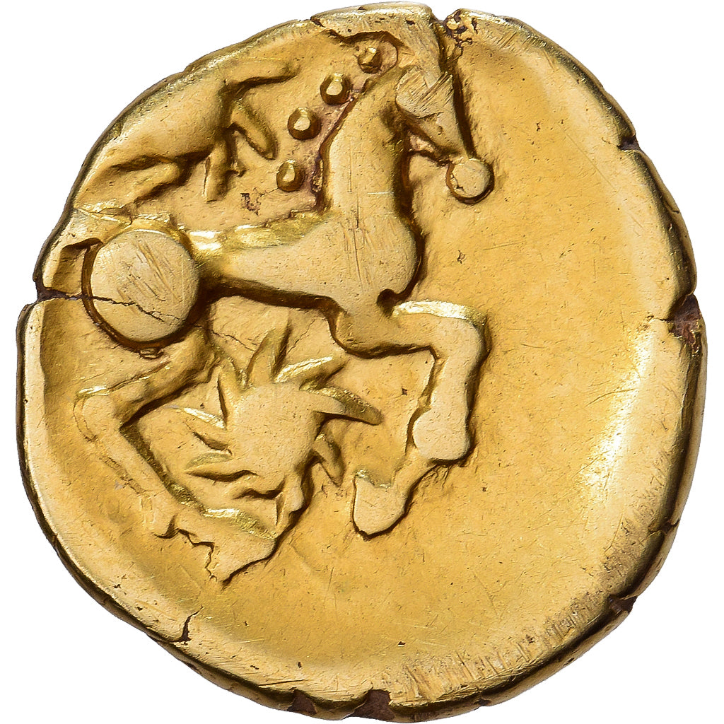 Northeast Gaul, Bellovaci, 1/4 Stater, 1st century BC, Dourado, EF(40-45)