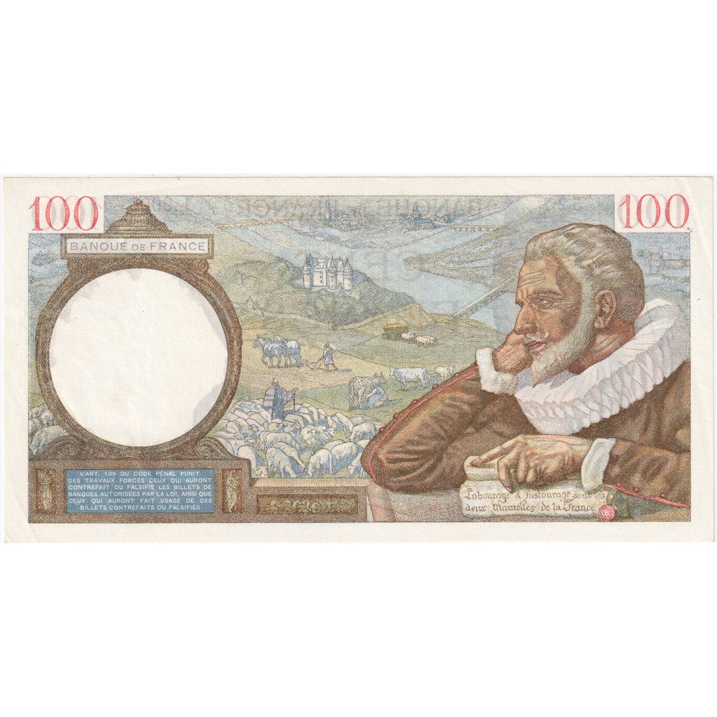 Frankrijk, 100 Francs, Sully, 1939-10-12, L.3006, SUP+