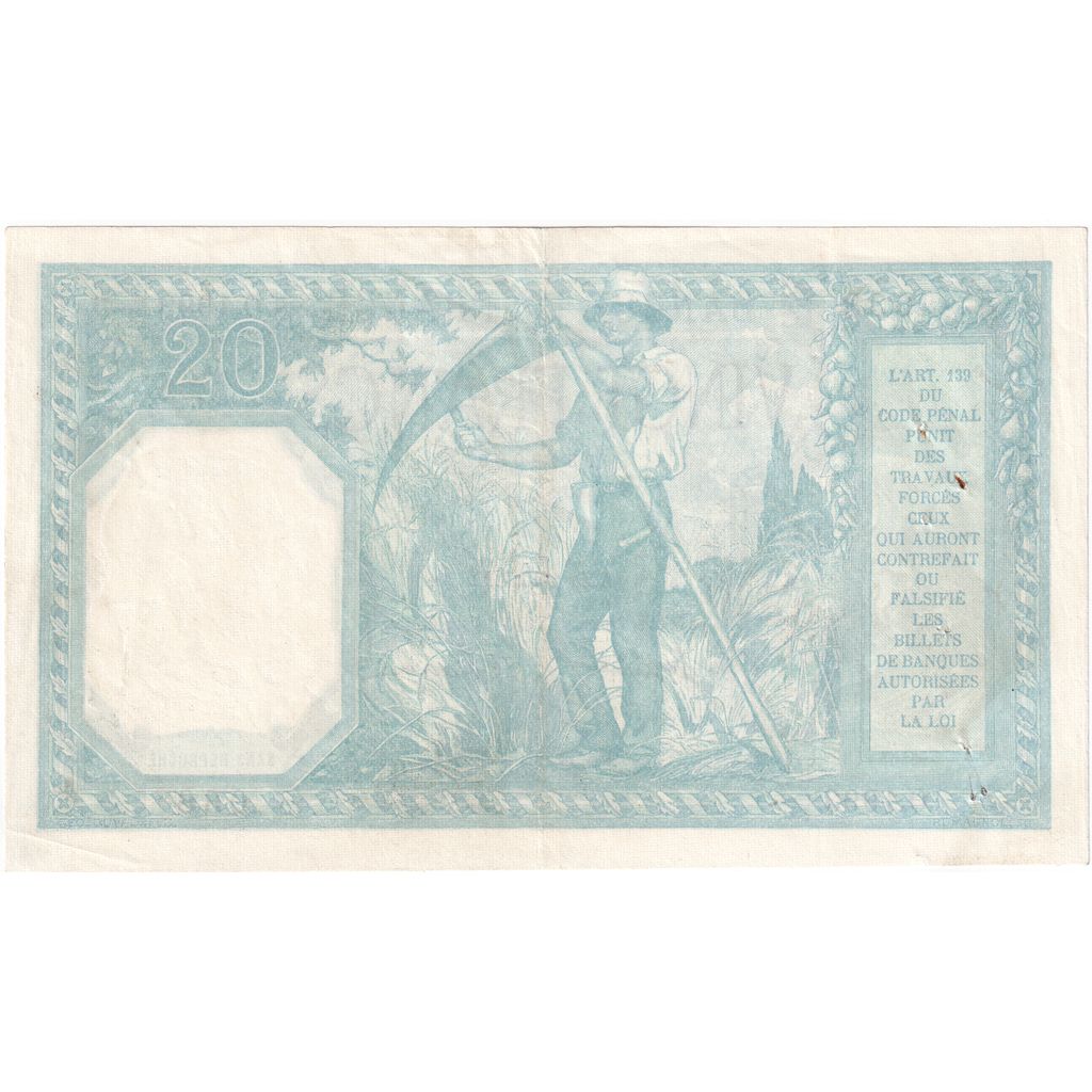 Francia, 20 Francs, Bayard, 1917-04-25, O.1993, BB
