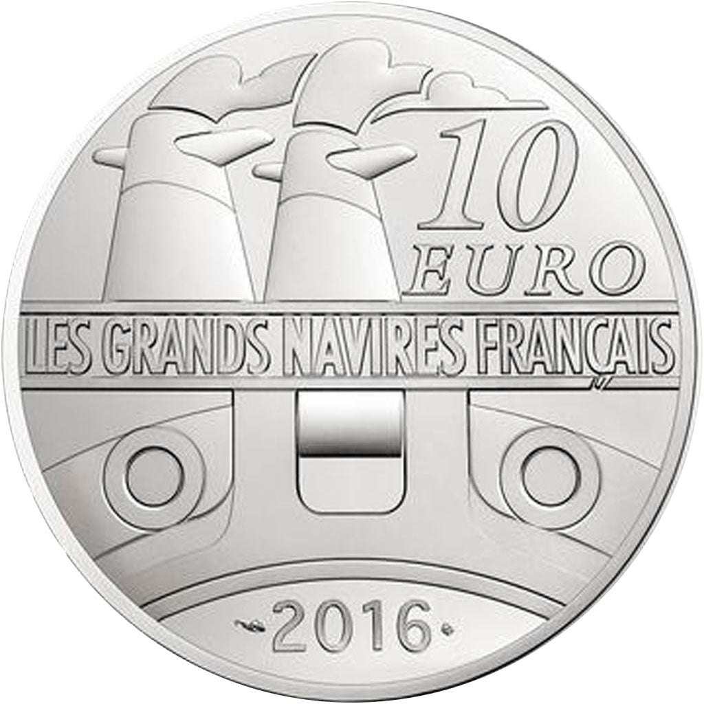 Coin, France, Monnaie de Paris, 10 Euro, Navire, Ile de France, 2016, MS(65-70)