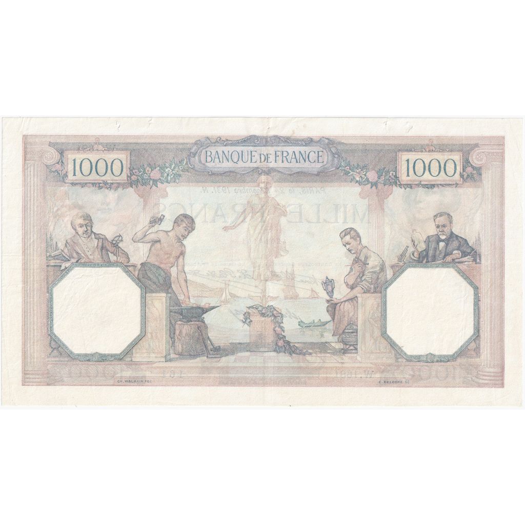 Frankrijk, 1000 Francs, Cérès et Mercure, 1931-12-24, W.1681, TTB