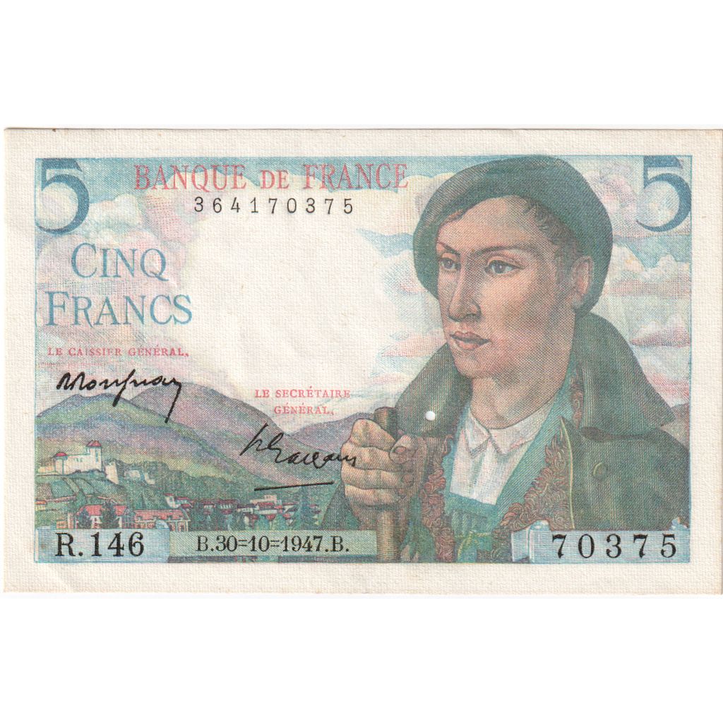 Francia, 5 Francs, Berger, 1947-10-30, R.146, SC+