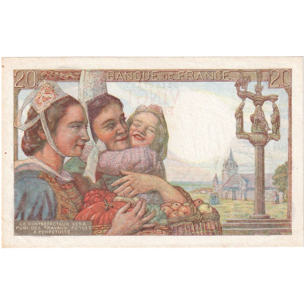 Francia, 20 Francs, Pêcheur, 1942-02-12, Q.9, SC