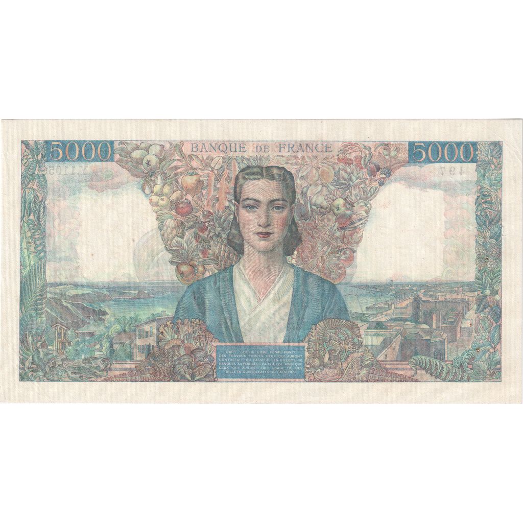 França, 5000 Francs, Empire Français, 1945-09-13, Y.1105, AU(55-58)
