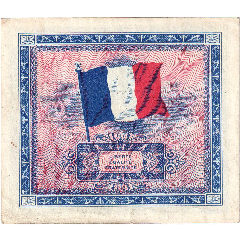 France, 2 Francs, Flag/France, 1944, Serie 2, AU(50-53)