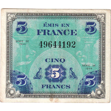França, 5 Francs, Flag/France, 1944, AU(50-53)