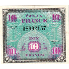 França, 10 Francs, Flag/France, 1944, EF(40-45)